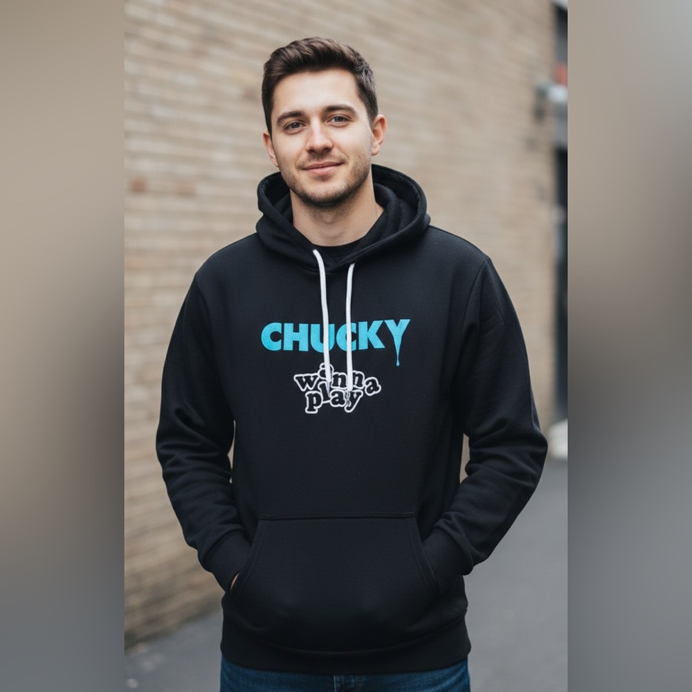 Chucky Wanna Play Black Hoodie